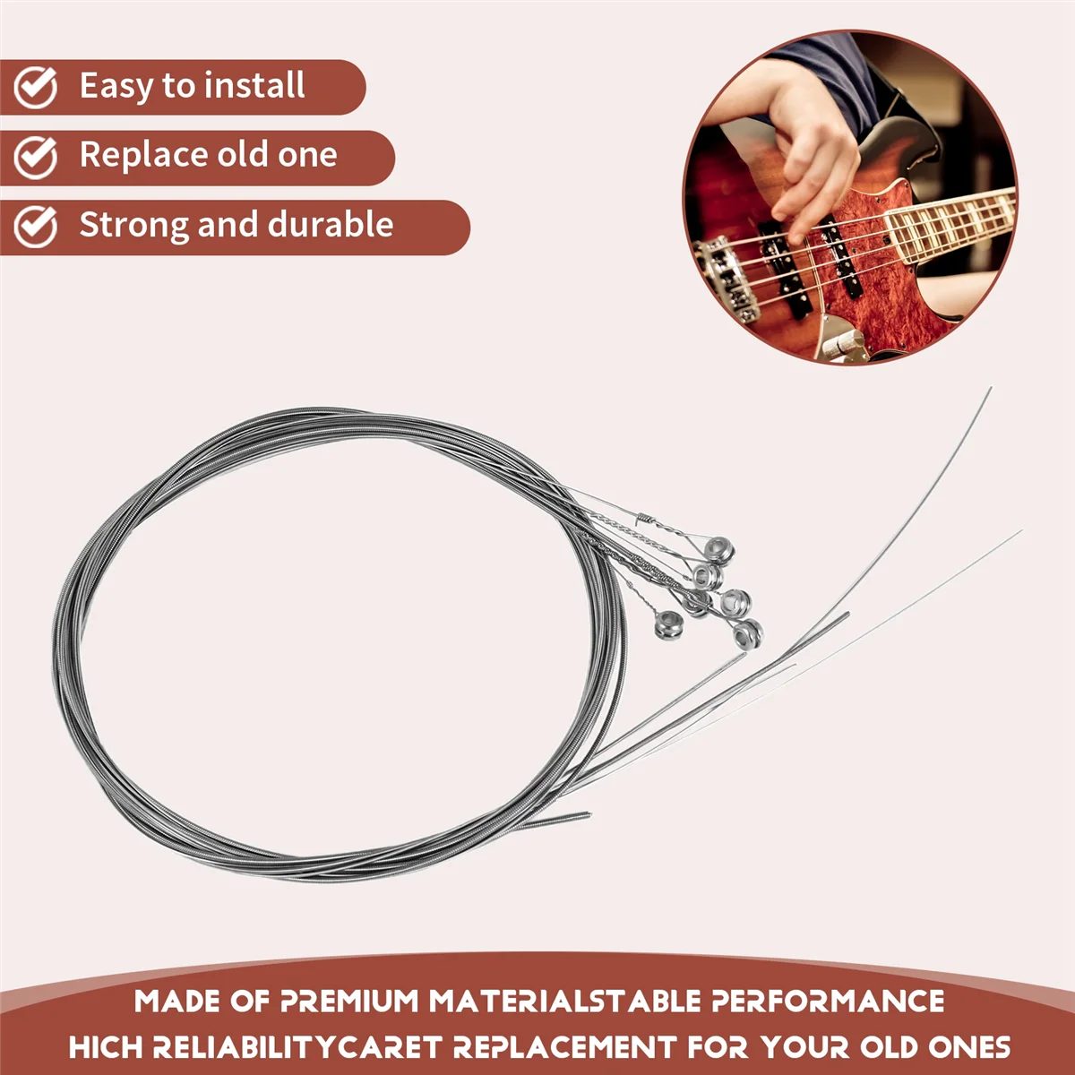 Practical 6Pcs 150Xl/.009In Electric Guitar Amp Strings Set for Fender