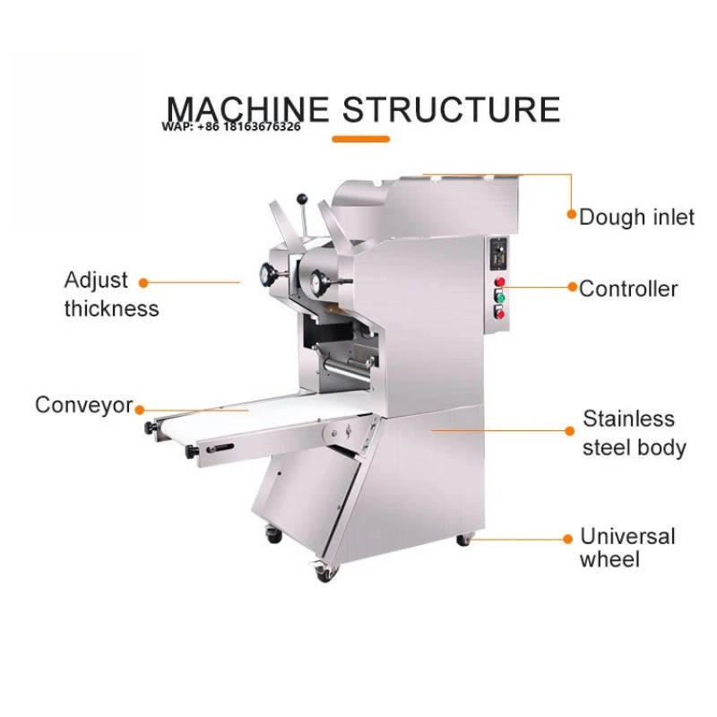 New Automatic Electric Noodle Maker Pasta Machine Dough Sheeter Stainless Steel Commercial Bakery Equipment Wheat Flour Long