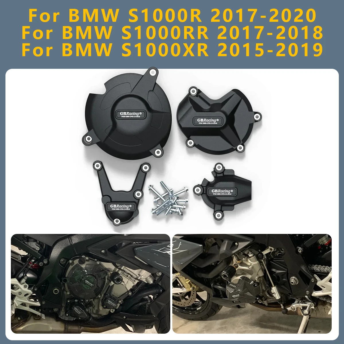 

Motorcycle Engine Cover Clutch Cover Protection For BMW S1000R 2017-2020 S1000RR 2017-2018 S1000XR 2015-2019 S1000 R RR XR