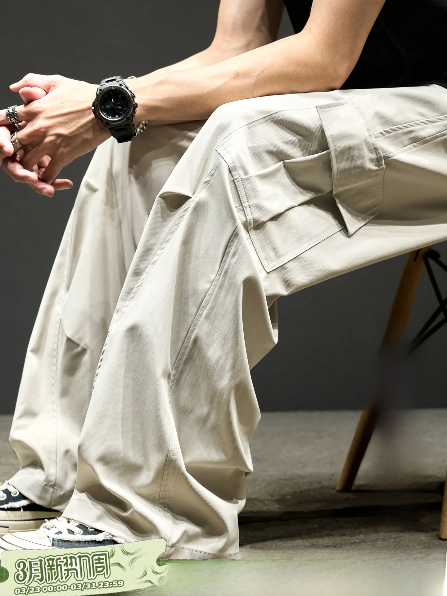 

Летние рабочие брюки свободного кроя, мужские повседневные брюки прямого кроя, легкие быстросохнущие походные брюки, модные американские брюки...