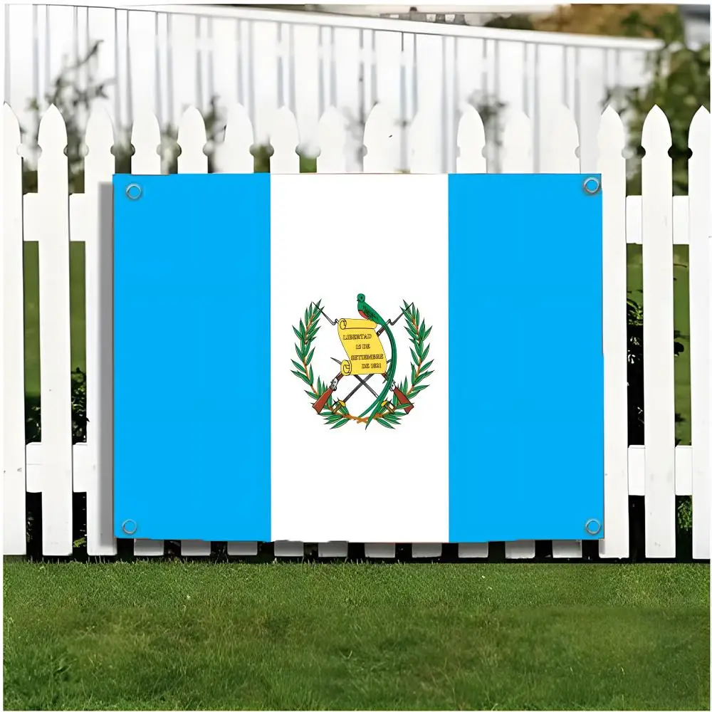Guatemala Mayan Ruins Flags Edgeless four-ring hanging decor indoor outdoor compatible easy for hanging display