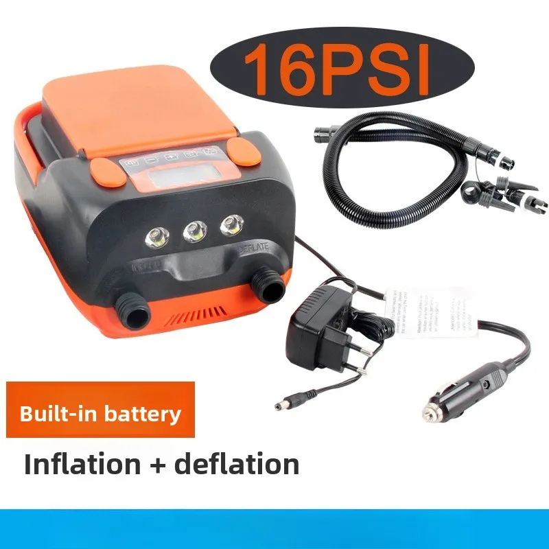 Built-in lithium battery charging and suction dual-purpose high-pressure electric air pump, kayak, canoe, surfboard