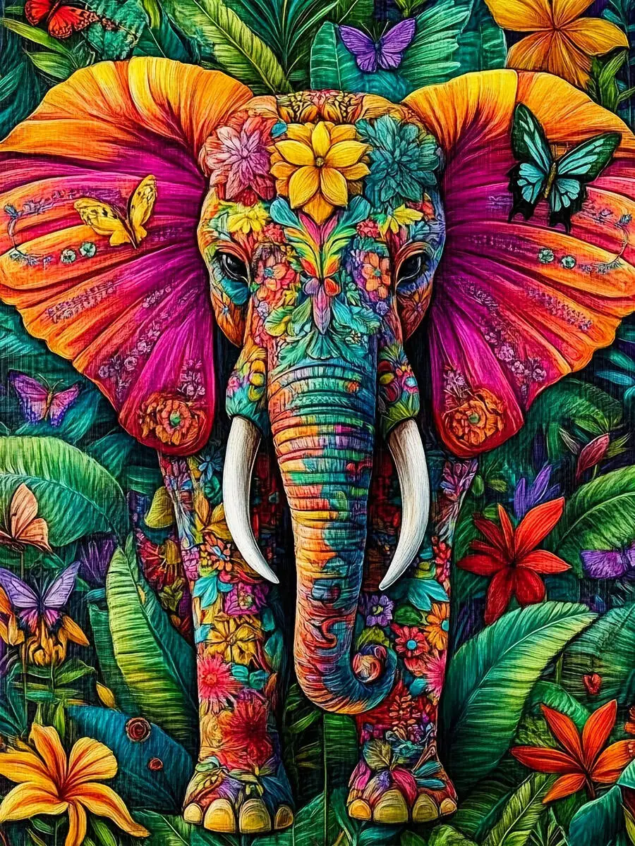 

Animal Elephants Butterflies Flowers 500/1000/1200/2000 PCS Jigsaw Puzzles Family Activity Games for Gameroom Bedroom Gifts