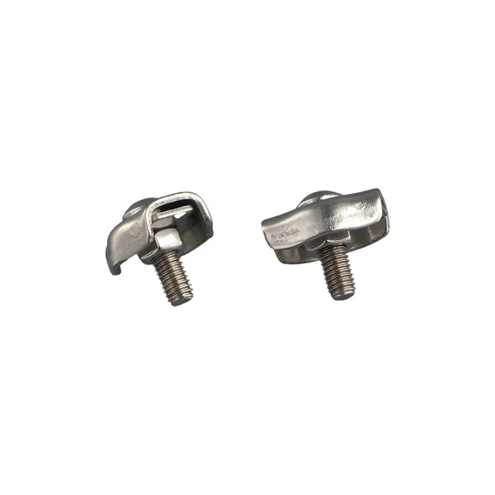 M2-M8 304 Stainless Steel Single/Double Caliper Simple Grip 1/2-Post Fixing Tool Wire Rope Clips Cable Clamp Bolt Clip