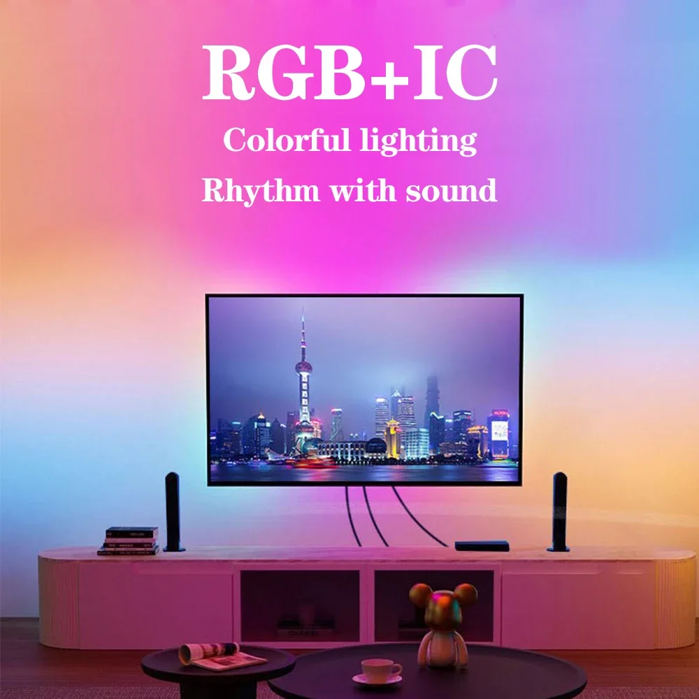 LED Strip 5050 RGBIC IP65 Waterproof Bluetooth App Control Chasing Effect Lights Flexible Tape Diode TV BackLight Room Decorate