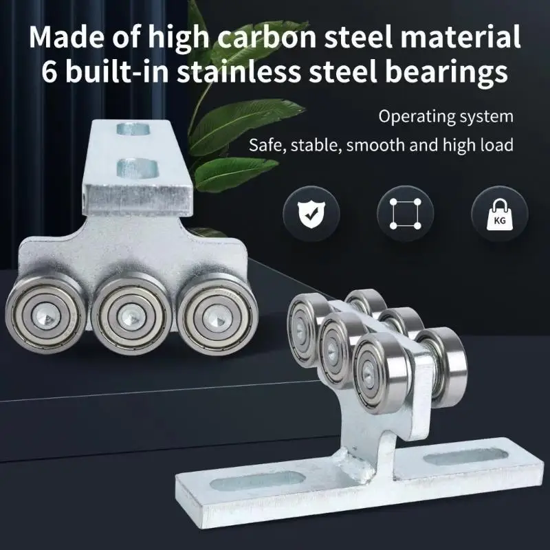 652F High Strength Wheel Trolley Assembly Pulley Track for Smooth Operation for 1 5/8