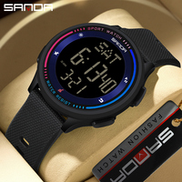 SANDA 6158 Men LED Digital Military Watch Man Sports Watches Outdoor 5Bar Waterproof Wristwatches Male Clock Relogio Masculino