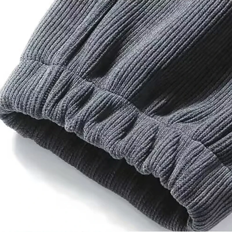 الرجال التكنولوجيا الصوف التطريز Sweatpants فضفاض سروال قصير بنطال رياضي الذكور الخريف عادية سراويلي حريمي فضفاض الرياضة الحرارية بنطلون