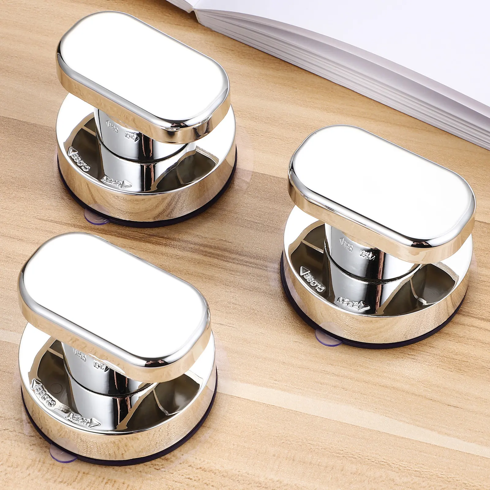 4Pcs Suction Cup Door Handle Premium Plastic Reusable Strong Adhesion Waterproof for Bathroom Balcony Kitchen Cabinet Drawer