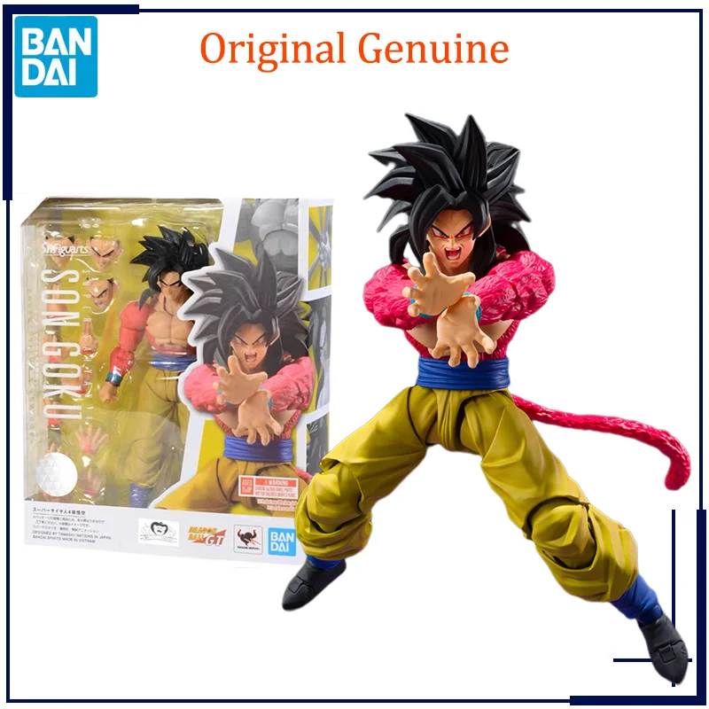 Oryginalne oryginalne S.H.Figuarts Dragon Ball GT Super Saiyan 4 syn Goku Bandai zabawki Model postaci z Anime figurki kolekcjonerskie