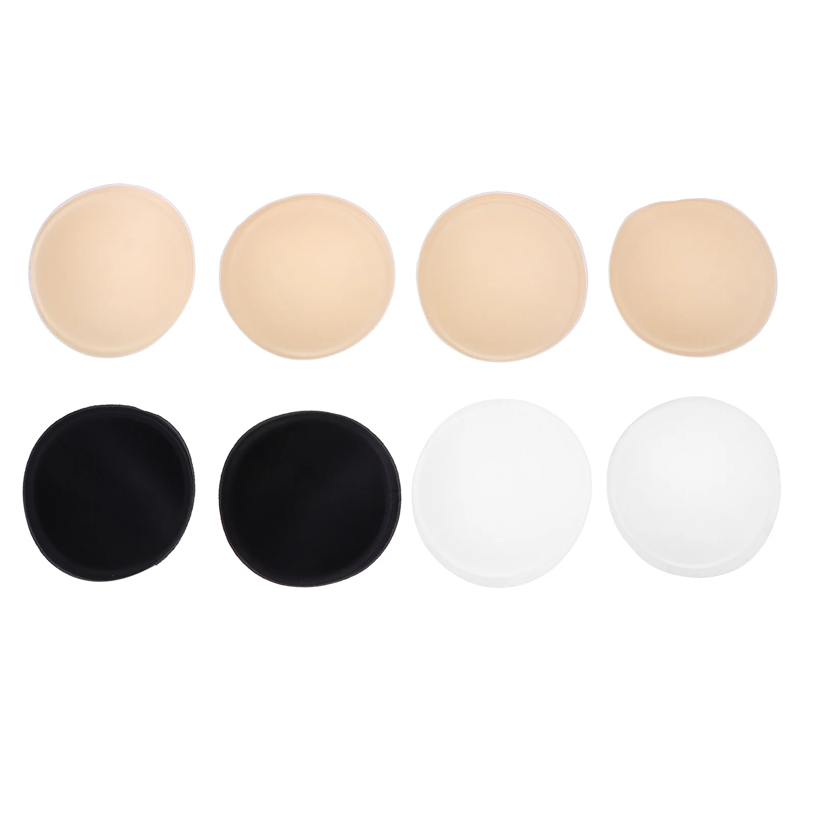 

4 Pairs Sweat Absorbing Chest Pads Bralette Reusable Washable Inserts Sponge Round Fitness Bra Liners