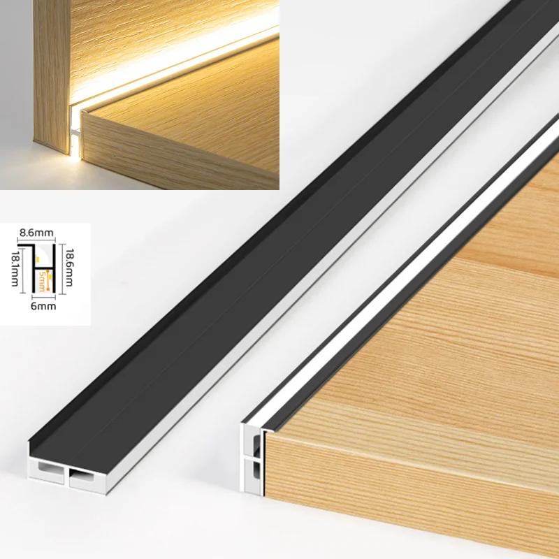 

Up Down Glowing Ultra-Thin Cabinet Lamp With Sensor Recessed LED Aluminum Profiles Showcase Bookcase Wardrobe Bar Strip Light