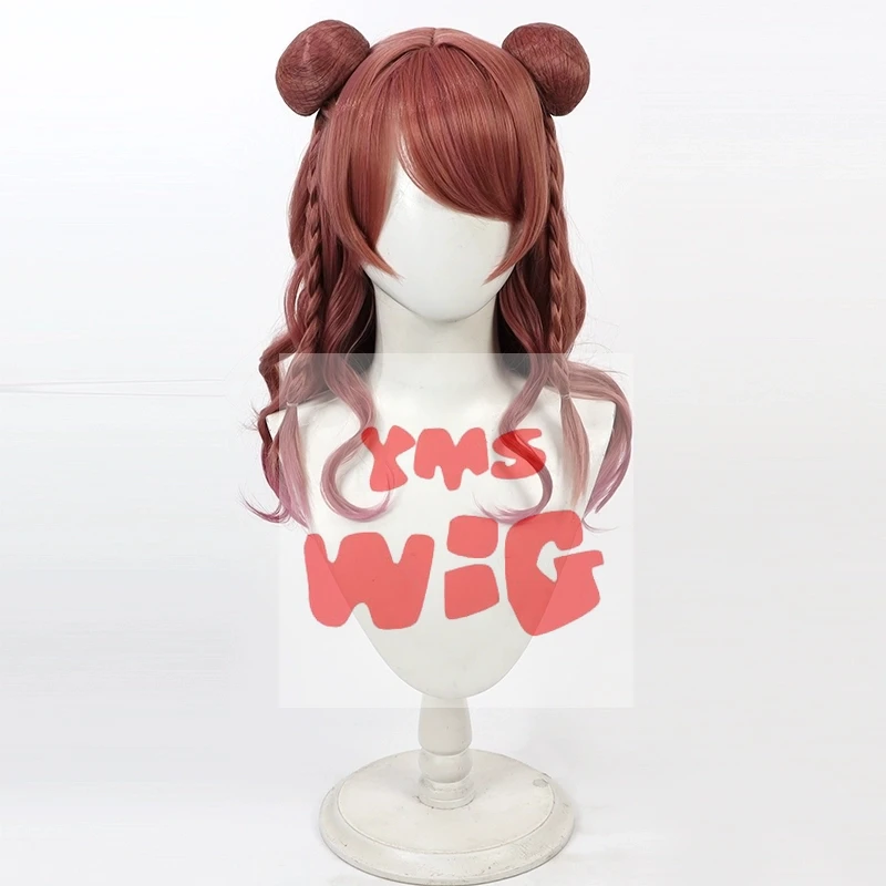 New Type Gakuen iDOLM@STER Fighting My Way Hanami Saki Cosplay Wig Long Heat Resistant Synthetic Hair Halloween Party