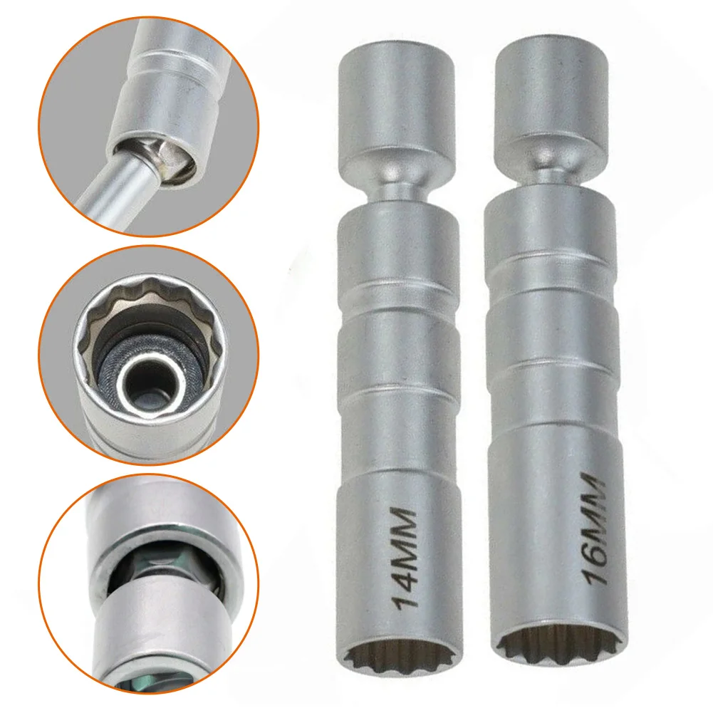 14/16MM Universal Spark Plug Sleeve Thin Belt Magnetic 12-point Spark Plug Removal Tool Spark Plug Socket Wrench Car Accessorry