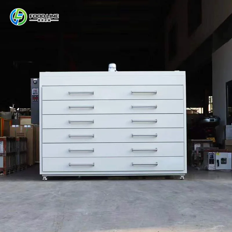 Drying Oven Temperature Range 30- 250℃ Airflow Adjustable Fan Capacity 6- 12 Trays Timer 0- 24 h Customized