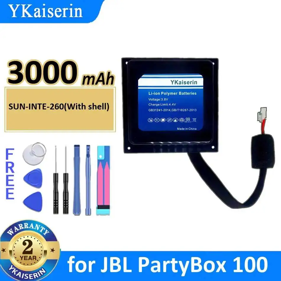 

Аккумулятор для колонки JBL Partybox 100 Long Lasting Sun-Inte-260 с корпусом, 3000 мАч