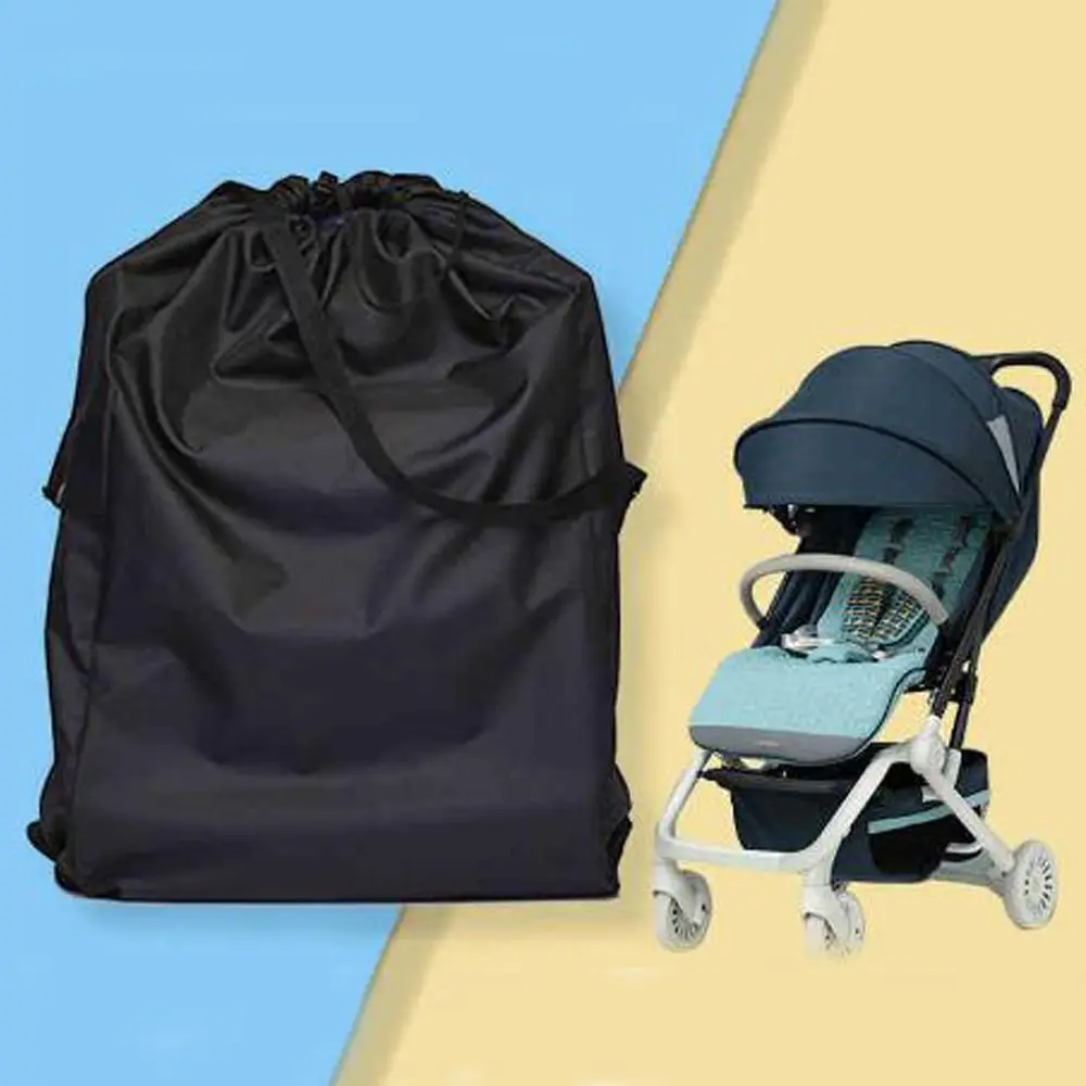 

Foldable Anti-dust Light Weight Black Pouch Baby Stroller Travel Bag Stroller Travel Consignment Cover Pram Organizer