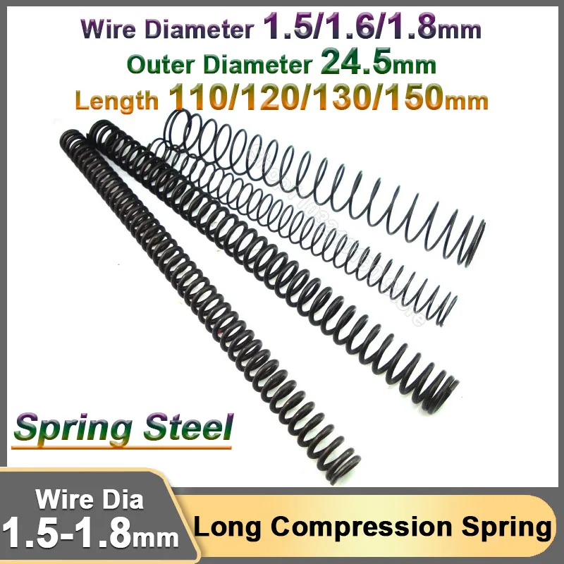 

Wire Dia 1.5 1.6 1.8mm Compression Spring 110 120 130 150mm Long Y-type Spring Steel Compressed Release Pressure Return Spring