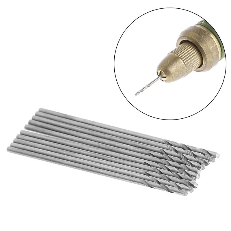 60 Pcs 0,5-1,0mm Micro HSS Conjunto brocas helicoidais aço Haste ferramenta