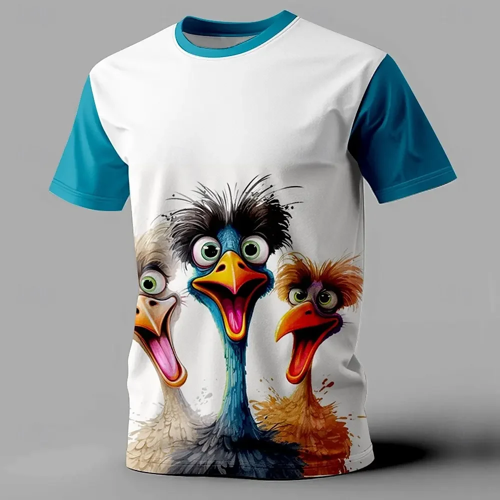 

Funny Rooster Men's T-shirt Vintage Casual Street Style 3D Print Sports Outdoor Holiday T-shirt Spring Summer Men's YK2 Clothing