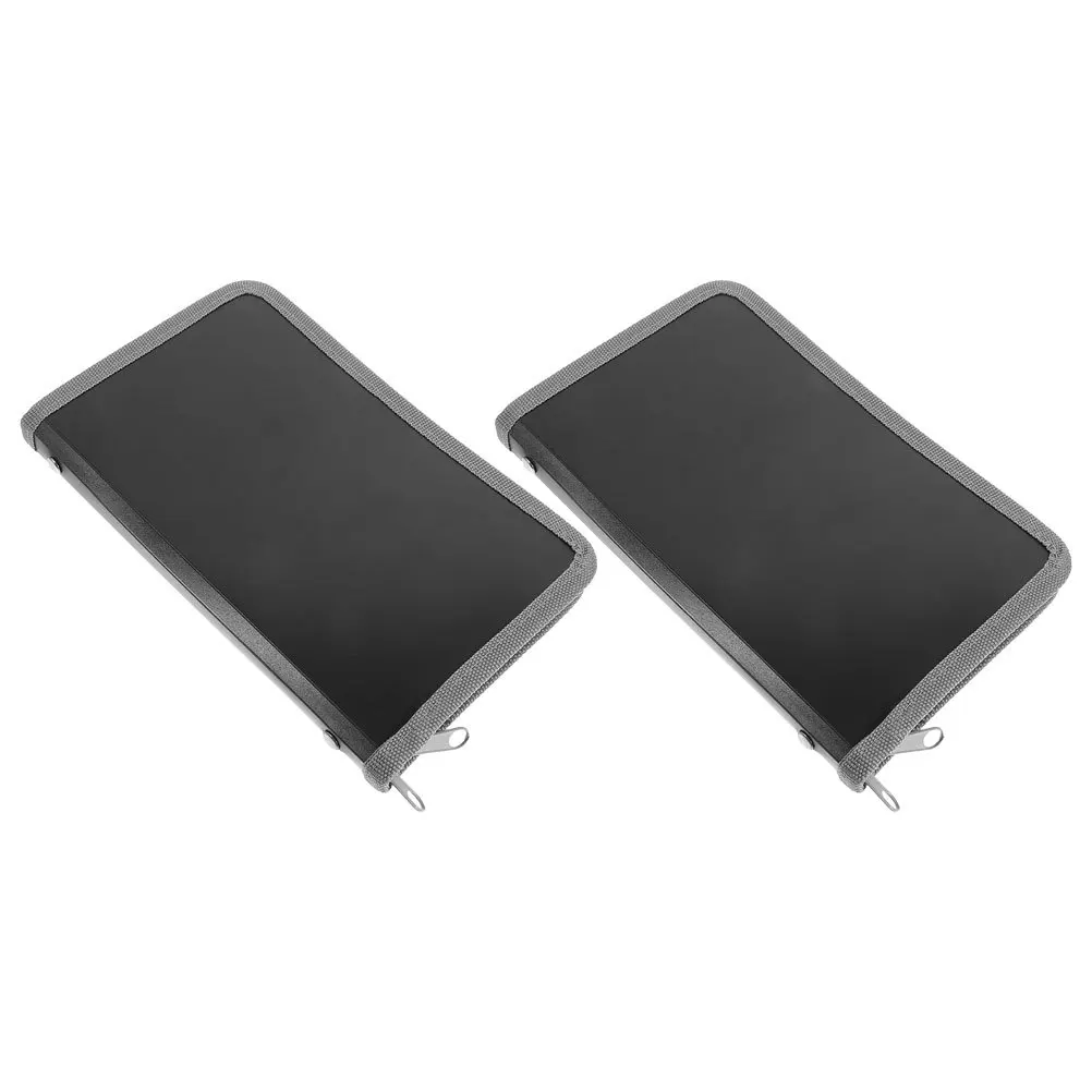 

2pcs Mini Accordion File Organizer A6 Zipper Closure Multilayer Document Folder For Receipts Cards Coupons Storage Portable