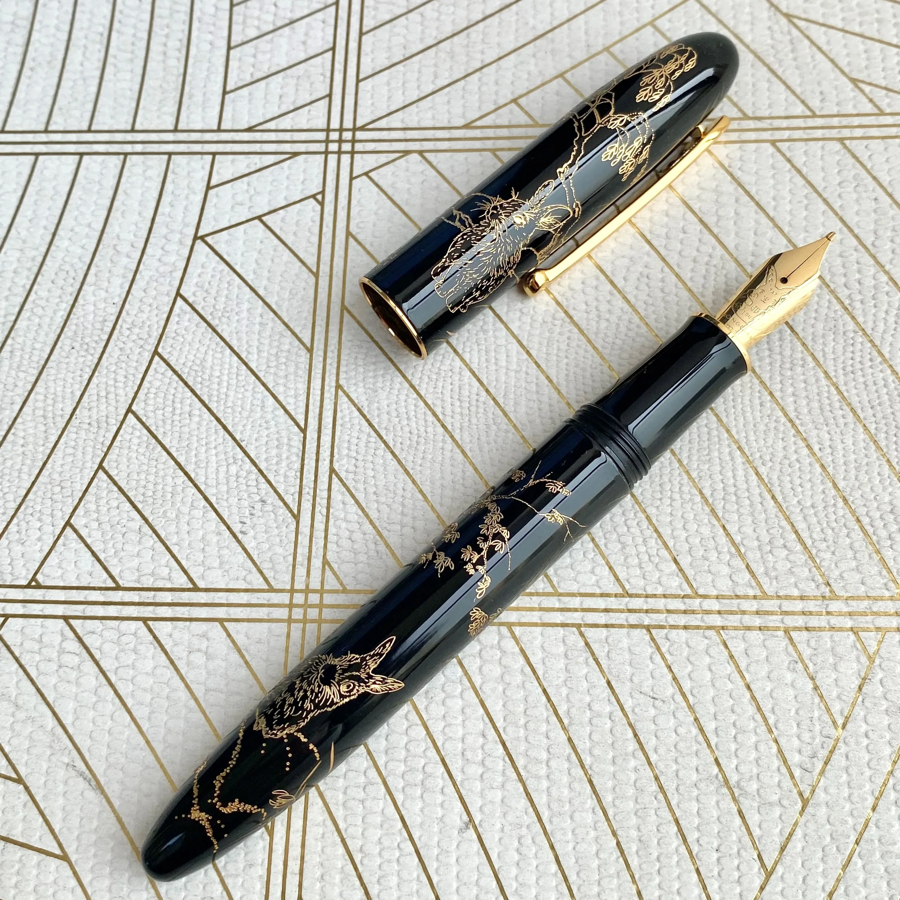 Hongdian N23 Fountain Pen Rabbit Year Limited High-End Students Business Office Writing Supplies Gold Carving Student Gift Pens
