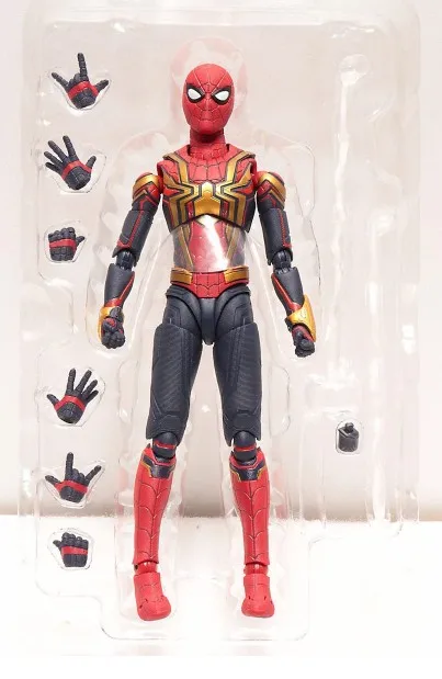 Bandai Shf Spider Man Movie 3 New Version Hero No Return Dutch Brother Red Gold Fusion Integrated Battle Suit Figure Model