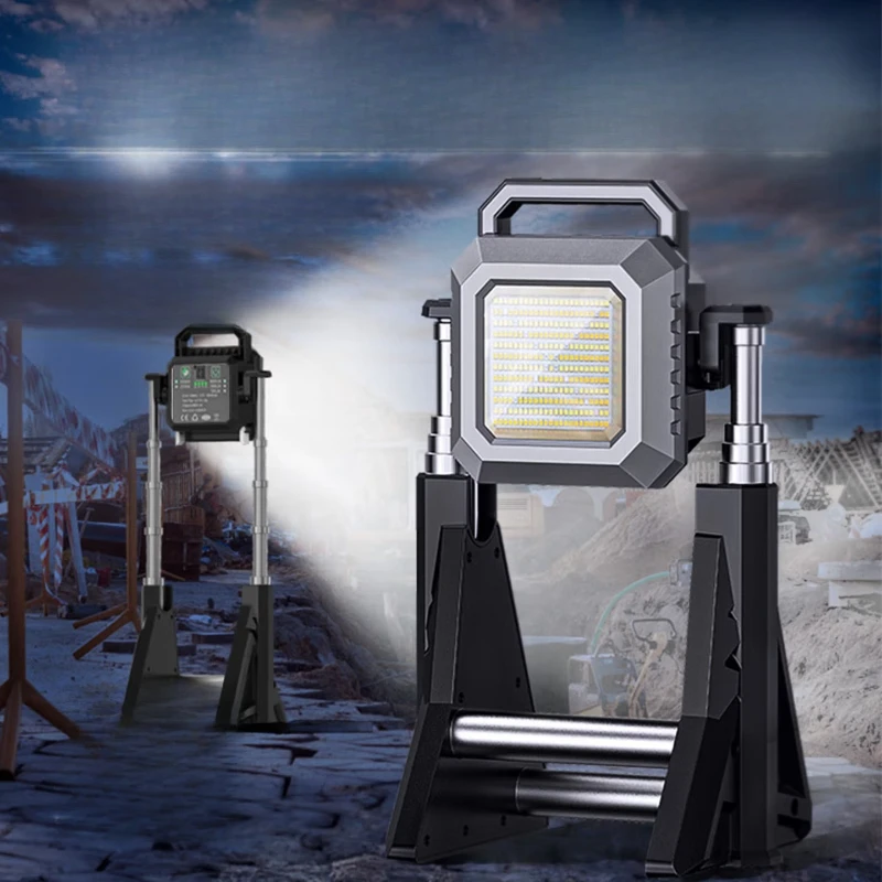 Rechargeable floodlight, ultra-bright searchlight engineering light