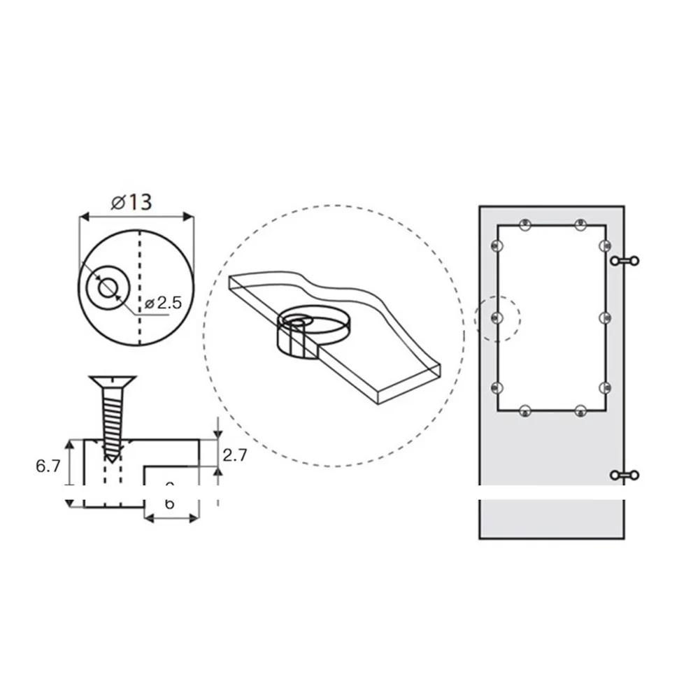 

4pcs Mirror Fixing Clip Frameless Clip Glass Bracket Mounting Suspension For Home Bathroom Hotel Barber Store Restroom Vanity