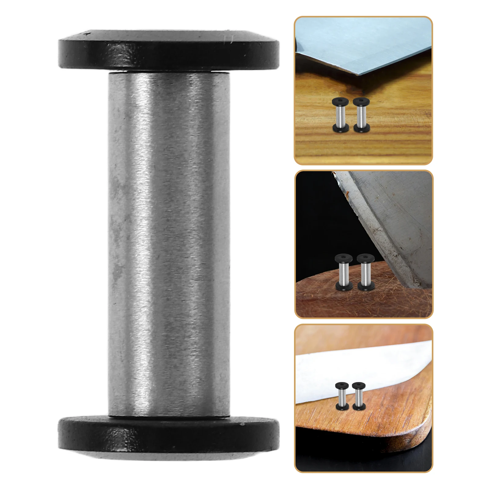 2pcs Stainless Steel Knife Durable Metal Fasteners Handle Assembly Handle Fabrication Screws Self-Tapping Bolts