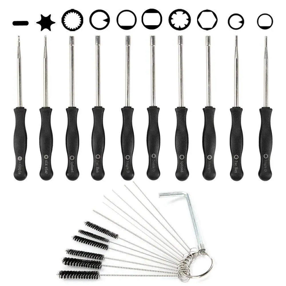 

ABZV-Carburetor Adjustment Tool with Carburetor Cleaning Brush Needle for Common 2 Cycle Small Engine ECHO STIHL Poulan