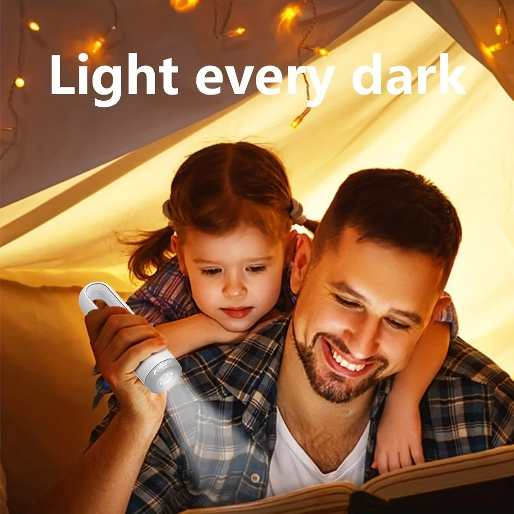 Rechargeable LED Motion Sensor Night Light Portable Flashlight Lighting Suitable for Bedroom Children's Room Outdoor Camping