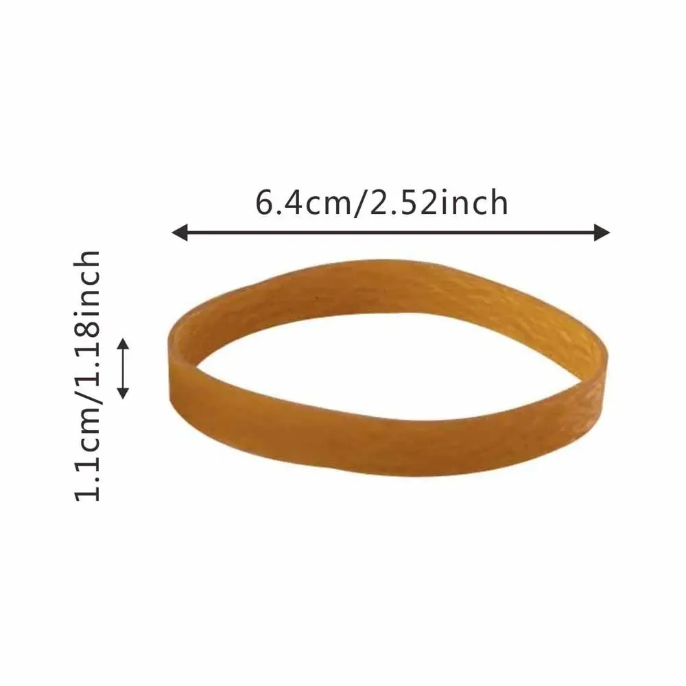 40Pcs Large Size 6CM/2.4inch Rubber Band Yellow Elastic Rubber Bands Home Kitchen School Office Rubber Ring Packing Supplies