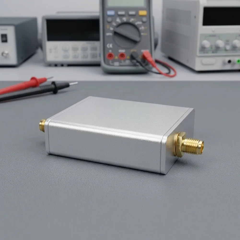 HT004 Metal Shielded RF Preamp 100kHz to 6GHz Wide Frequency Response Low Noise for Receiver Sensitivity Boost