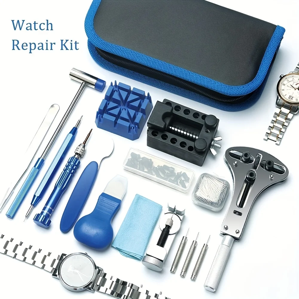 185pcs Watch Repair Kit, Professional Watch Battery Replacement ToolWatch Link And Back Removal Tool, Spring Bar Tool Set