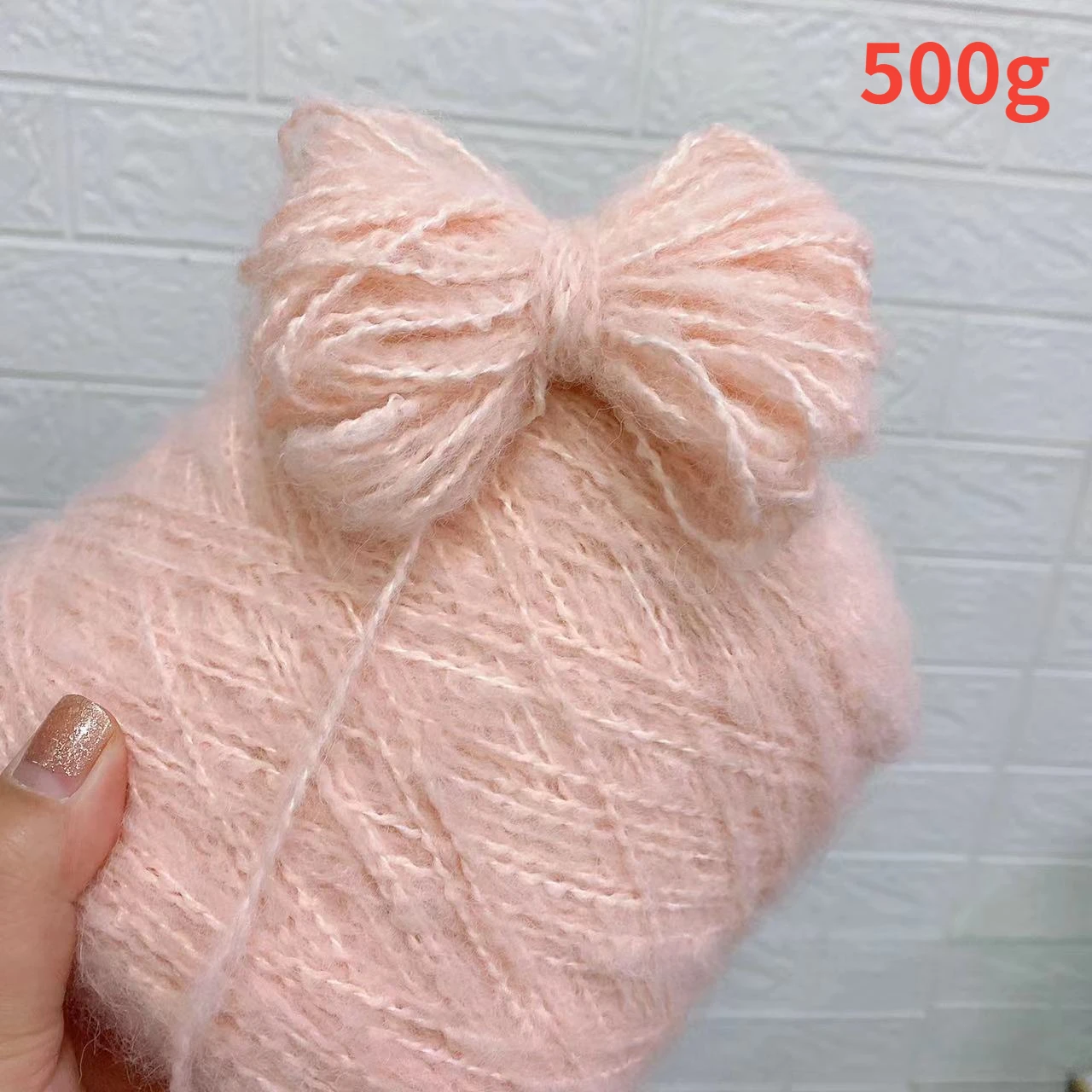 

500g/Roll Mohair Knitting Soft 10% Alpaca Wool Yarn Plush Fluffy Big Twist Tubular Chunky Yarn Sweater Scarf Hat Crochet Thread