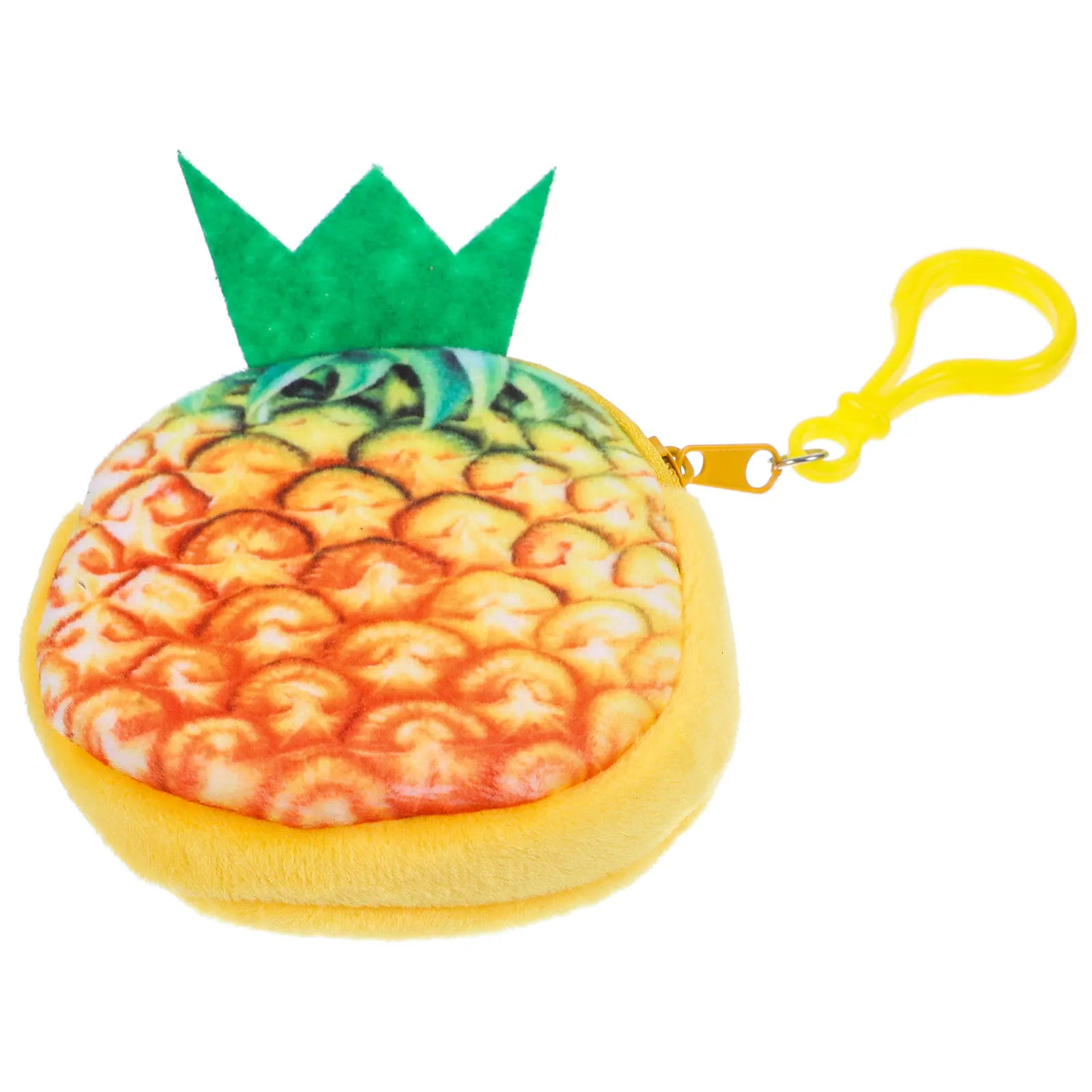 

Милый мультяшный мини-кошелек в форме ананаса для женщин и девочек, на молнии, портативный чехол для наушников, аксессуар-сумочка