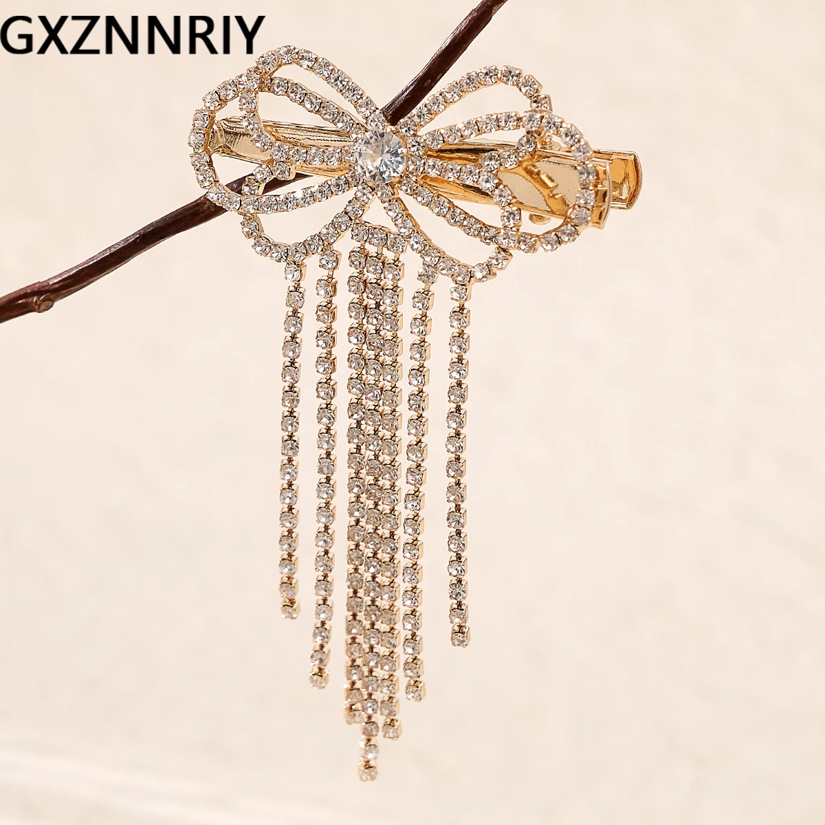 Fashion Crystal Tassels Hairpins Rhinestone Gold Color Hair Clips for Women Girls Hair Accessories Party Headpiece Jewelry Gift