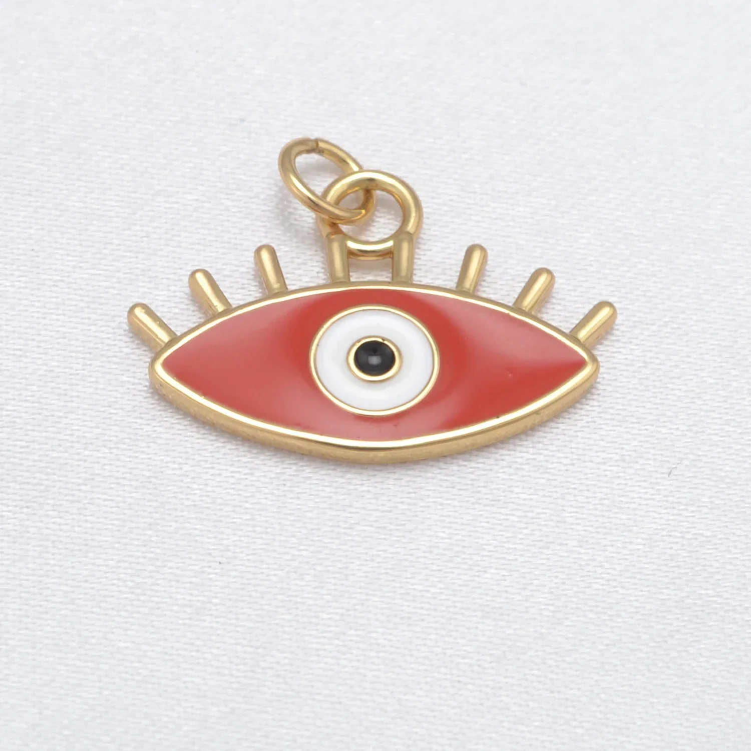 15 Pcs Ancient Greek Devil Eye Pendant Diy Necklace Earring Bracelet Accessories Copper Plated Jewelry Enamel Charm for Women