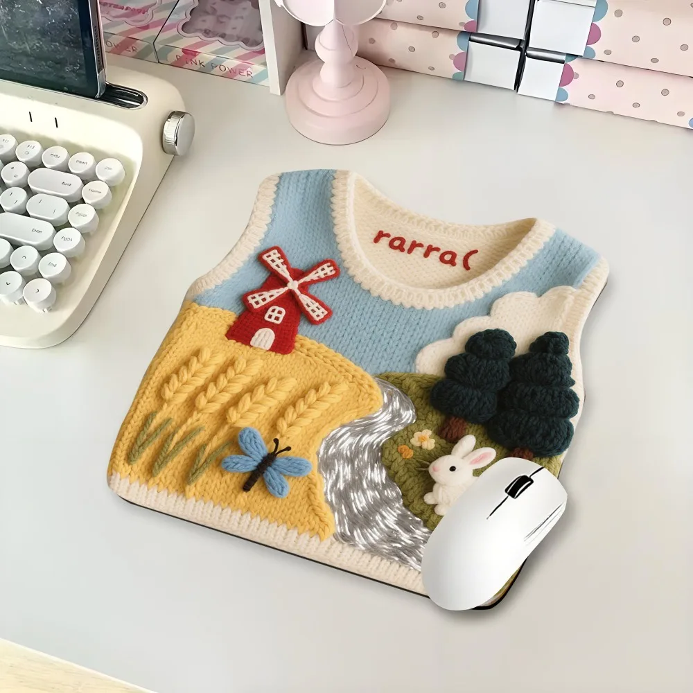 لطيف مطبوعة سترة ماوس الوسادة مادة دياتوميت تأثير ثلاثية الأبعاد مكافحة زلة ماوس الوسادة المحمولة لمكتب النوم المنزل الكمبيوتر حصيرة مكتبية #4