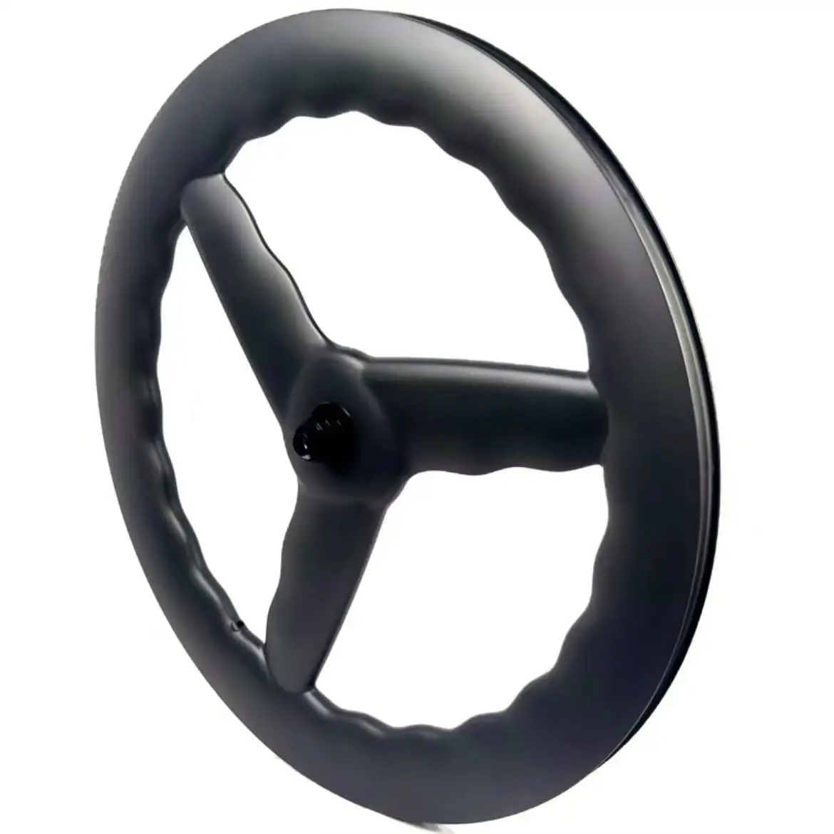 

Brand new wave-style 3-spoke carbon wheels, 28mm wide, ultra-lightweight, suitable for road bikes, supports both rim brakes and