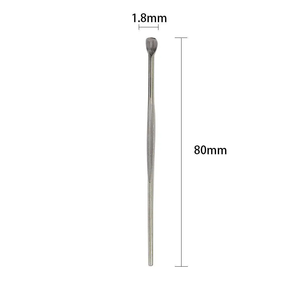 حار بيع العملي EarPick أعلى الشمع كوريت مزيل الفولاذ المقاوم للصدأ خلال أذني 10 قطع