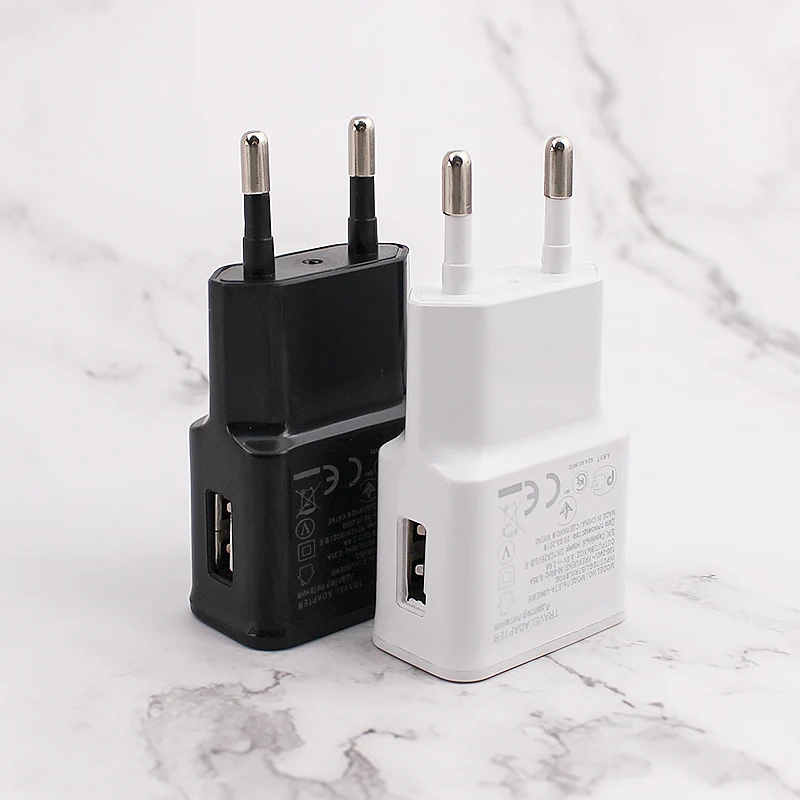 5V 2A USB Charger 1 Port Chargers Cell Phone EU Plug Power Adapter Wall Charging For Iphone 11 12 13 Pro Max Samsung Xiaomi