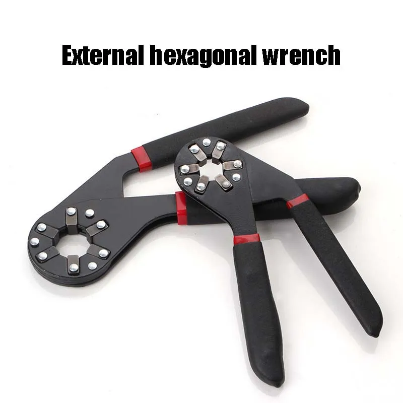 6/8 Inch Magic Wrench Household Maintenance Adjustable Twisting Hand Clamping Socket Outer Hexagonal Multifunctional Tool