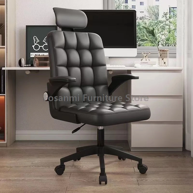 Modern Executive Office Task เก้าอี้ปรับ Headrest Comfort หมุนเก้าอี้ Home GAMING การเขียนง่ายโต๊ะเก้าอี้