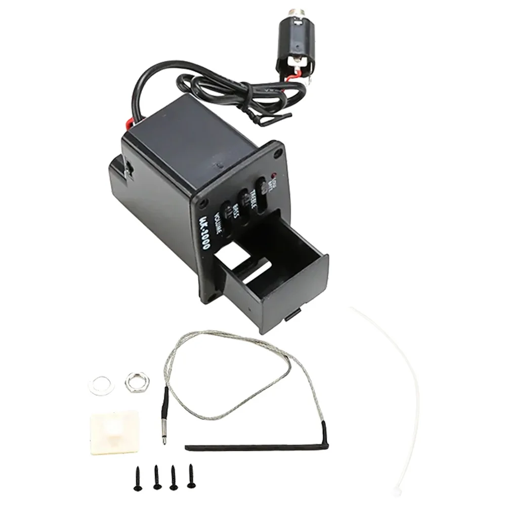 1 مجموعة 1 مجموعة الصوتية القيثارة Preamp لاقط المعادل موالف مكبر للصوت لأداة البلاستيك متعددة الوظائف تعزيز الصوت