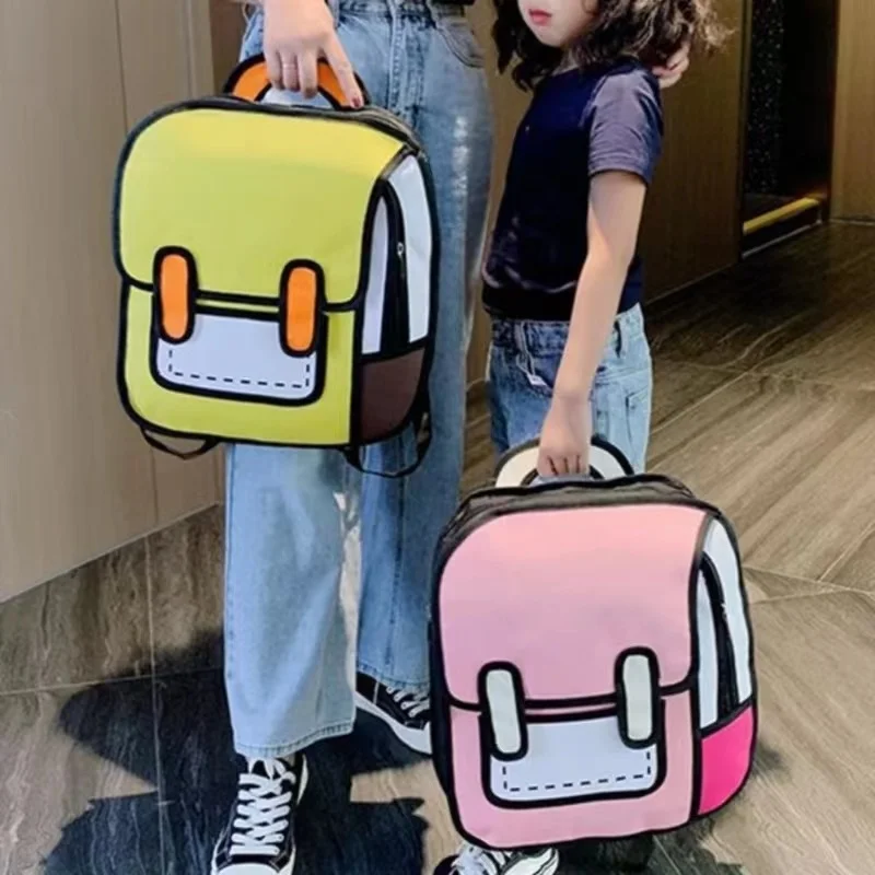 Girls Y2K Cute Backpack Kids School Bags Student Kawaii Schoolbag Korean Cartoon Book Bag Children Travel Funny Backpacks 2023