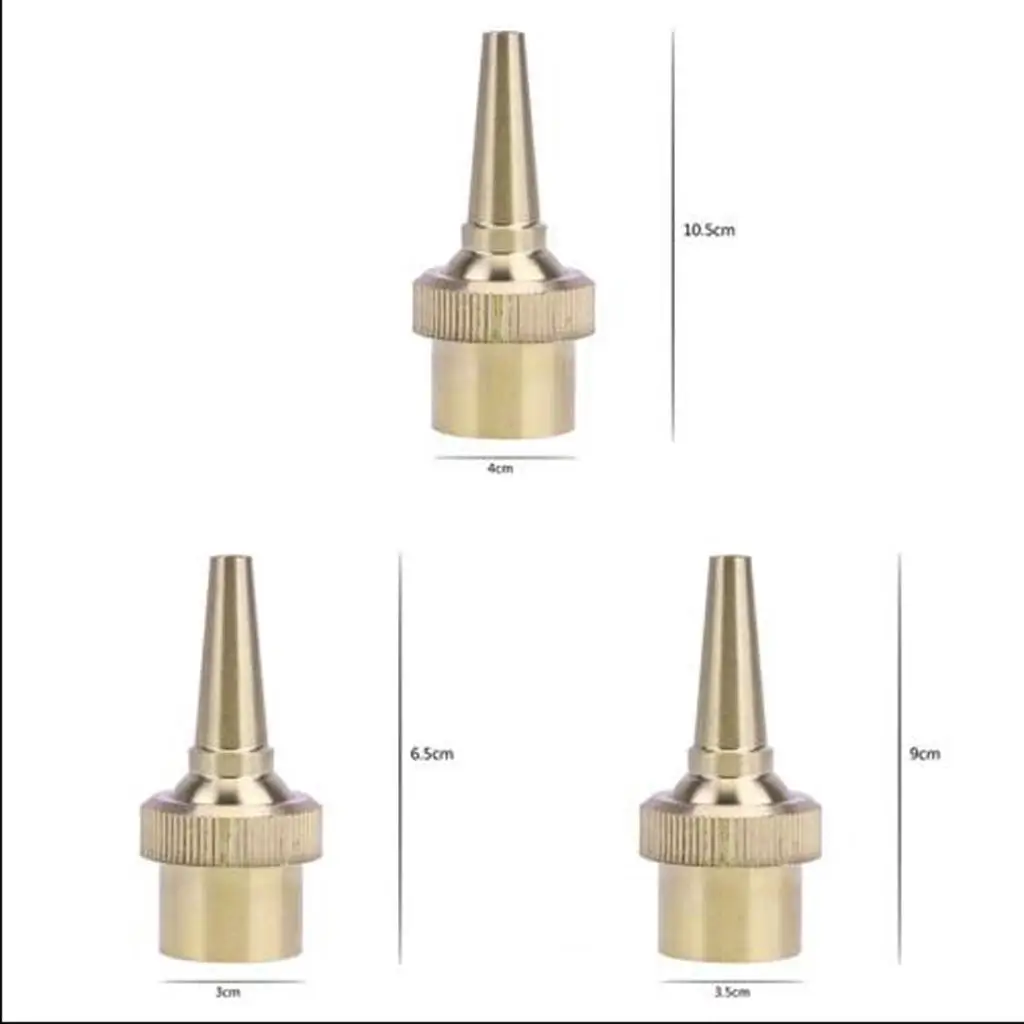 Multi Direction Fountain Nozzle Brass Clear Jet Pond Head Easy Install for Garden Water Fountain and Patio Water Play