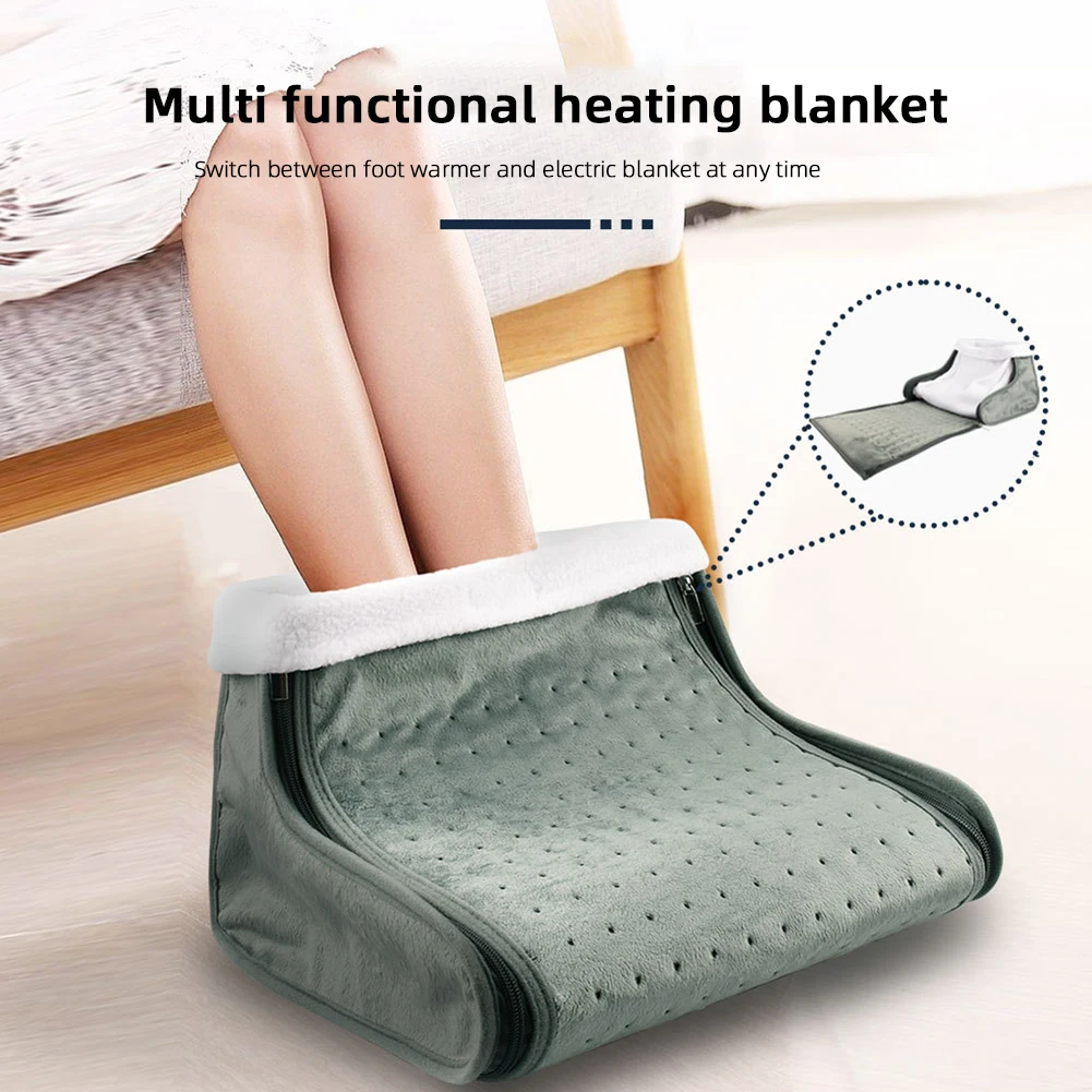 

Electric Heating Foot Warmer Boots Office Home Heating Foot Warmer Blanket Adjustable 6 Levels Heat Settings Heated Shoe