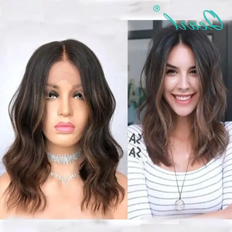

Ombre Brown Blonde Lace Front wig 100% REal Human Hair Wigs for Women Cheap Sale Glueless European Hair from Donor 13x6 Lace Wig
